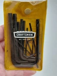 Vintage Craftsman, Crown Logo, 9-PIECE Hollow Set Key, Long Arm Wrench 46673. Fixed Price $11.50.