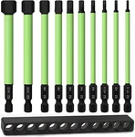 Long 10PCS 1/4" Hex Head Allen Wrench Drill Bits, 1.5MM To 12MM Metric Ke. Fixed Price $21.59.