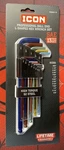 Icon Professional Ball End L-shaped Hex Wrench Sae 13PC 57926. Fixed Price $24.99.