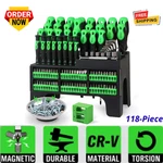 118PCS Magnetic Screwdriver Set With Ratchet Nut Allen Keys And Sockets. Fixed Price $63.89.