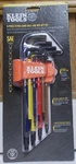 Klein Tools BLS9 Color-coded Extra-long Style Hex Key Caddy Set Sae 9-PIECE. Fixed Price $29.99.