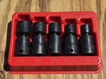 Snap-on Tools 5 Pc 3/8" Drive 6 Point Sae Shallow Impact Swivel Socket Set Exc. Fixed Price $154.99.