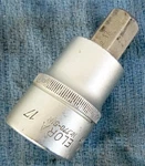 Elora 17MM 3/4 Drive Hexagon Adapter Socket 770-SIN. Fixed Price $34.99.