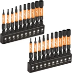 Toolant Impact Head Allen Wrench Drill Bit Set 20PCS (metric&sae), 1/4 Hex-. Fixed Price $15.26.