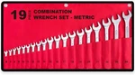 19-PIECE Complete Metric Combination Wrench Set, Red. Fixed Price $62.98.