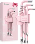 Colfuline 9 Pcs Pink Key Set, Long Ball End Hex Cr-v Wrench. Fixed Price $26.77.