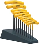 13390 Set Of 10 Hex T-handles W/stand, Sizes 3/32-3/8""", Multi, One. Fixed Price $93.99.