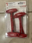 Wiha 33478 5 Piece Insulated Hex Metric T-handle Set Brand New. Fixed Price $41.99.