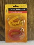 Vintage Deer Creek Tools 2PC Spiral Key Chains FX-16 Red And Yellow. Fixed Price $16.99.