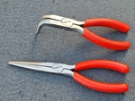 Snap On 2-PC Vint Needle Nose Plier Set 8" Straight 97CCP, 7" 90 Deg Bent 497CCP. Fixed Price $159.99.