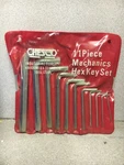 Chesco 70061 L-shape 11-PIECE Sae Hex Key Set Sizes Up To 3/8"-NEW In Box. Fixed Price $11.47.