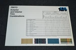 1977 Ford Pinto Color Code Trim Combinations Dealer Only Sales Sheet. Fixed Price $13.99.