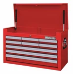Westward 32H878 Top Chest, 9-DRAWERS, Powder Coated Red, 26" X 12.5". Fixed Price $401.99.