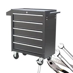 Pc Black 5-DRAWER Movable Tool Car Storage Cabinet With Wheels& Lock 20X11X4IN. Fixed Price $337.46.