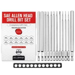 12-PIECE 6" Hex Head Allen Wrench Drill Bit Set Impact Ready S2 Steel Sae. Fixed Price $31.79.