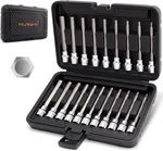Mulwark 20PC 3/8" Drive Extra Long Allen Hex Bit Socket Set One Size, Silver. Fixed Price $65.97.
