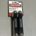 Craftsman -7-IN-1 Fold-up Hex Keys Sae And Metric Sets 939526. Fixed Price $15.00.