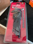Craftsman Ball-end Hex Key Set (sae), 10 Piece. Fixed Price $10.50.