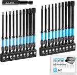 Allen Wrench Drill Bit Set 1/4" Hex Shank - 20PC Metric & Sae Impact Blue. Fixed Price $39.39.