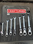 Rare Sears Craftsman Usa Nos 7PC Locking Flex Ratcheting Wrench Set 42400 Sae. Fixed Price $229.00.