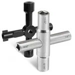 Hanpex 4 Way Sillcock Key Wrench Set, Multi-functional Chrome Finish. Fixed Price $14.52.
