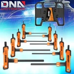 For Car Repairing 8-PIECE 2-10MM Cr-v Steel T-handle Hex Key Wrench Set Orange. Fixed Price $21.24.