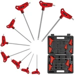 Tommars 9PC Handle Wrench Set, S2 Steel, T10 - T50 Tamper Torx, Red. Fixed Price $42.15.
