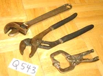 Matco Tools 3 Pc Pliers Crescent Wrench, Visegrip, Silver Eagle Adjustable Jaw. Fixed Price $60.00.