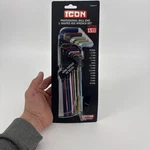 Icon Professional Ball End L-shaped Hex Wrench Set Color Coded 13-PIECE New. Fixed Price $22.47.