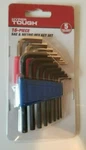 Hyper Tough 16-PIECE Sae & Metric Hex Key Set. Fixed Price $14.99.