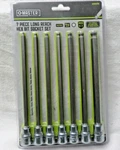 Master Mechanic Metric 7 Pc Long Reach Ball Hex Bit Socket Set 3/8" Drive 228036. Fixed Price $28.00.