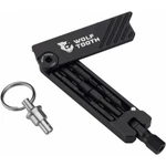 Wolf Tooth 6-BIT Hex Wrench Multi-tool With Keyring, Black Bolt. Fixed Price $47.99.