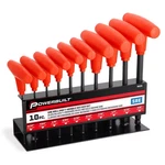 10-PIECE Sae T-handle Hex Key Wrench Set. Fixed Price $28.45.