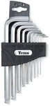 Titan TTN-12735 9 Piece Sae Detent Ball Hex Key Set. Fixed Price $45.91.