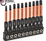 Dyrecelve 10-PACK 8 Point Torx Star & Double Square Bit Set S2 Alloy Steel. Fixed Price $11.88.
