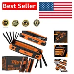 17PC Folding Allen Key Set With Clear Size Markings - Optimal For Diy & Archery. Fixed Price $41.99.