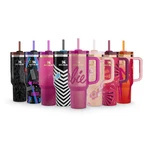 Rare Pristine: Stanley Barbie 40 Oz. Quencher - Complete Set Of 8 New Box. Fixed Price $530.00.