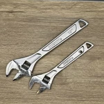 Lot Of 2 Husky 10 & 8 Inch Chrome Steel Silver Finish Adjustable Wrenches. Fixed Price $17.59.