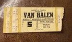 Van Halen/rail Rare Concert Ticket Stub Buffalo, Ny 05/05/1980. Fixed Price $25.99.