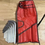 Snap On Tool Sae Hex Key Set Allen Wrench W/ Pouch Roll C84B C-84B Vtg Usa. Fixed Price $74.95.