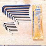 Easco 92-405 18 Pc. Short And Long Hex Key Set Allen Wrench Made Usa. Fixed Price $16.88.