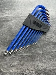 Titan 12714 9-PIECE Extra-long Arm Ball Tip Metric Hex Key Set Blue, Free S&h.. Fixed Price $31.99.