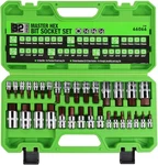 Swanlake Hex Bit Socket Set 32PC Sae Metric 1/2" 3/8" 1/4" Driver S2 Steel Case. Fixed Price $35.99.