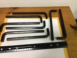 New Qty (8) Unbrako 7/16" Long Arm Hex Keys, 1/2". Fixed Price $34.10.