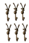 Metal Deer Wall Set Of 6 Pcs Decorative Stag Key Hanger Figurine. Fixed Price $39.99.