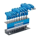 Silverline 10PC T-handle Hex Allen Keys Wrench Set Sizes 2-10MM Metal Stand Wall. Fixed Price $19.43.