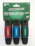 Masterforce Sae/metric/torx Folding Hex Key Set - 3 Pack. Fixed Price $10.99.