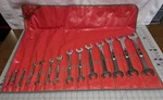 Vintage Snap-on Tools Sae Open End Wrenches 14PC C150B Roll Usa. Fixed Price $539.96.