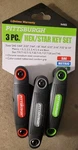 Pittsburgh 3-PIECE Hex/star Key Set. Fixed Price $11.99.