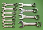 Matco Tools Usa 11 Piece Sae 3/8" 1" Stubby Short Combination Wrench Set. Fixed Price $179.93.